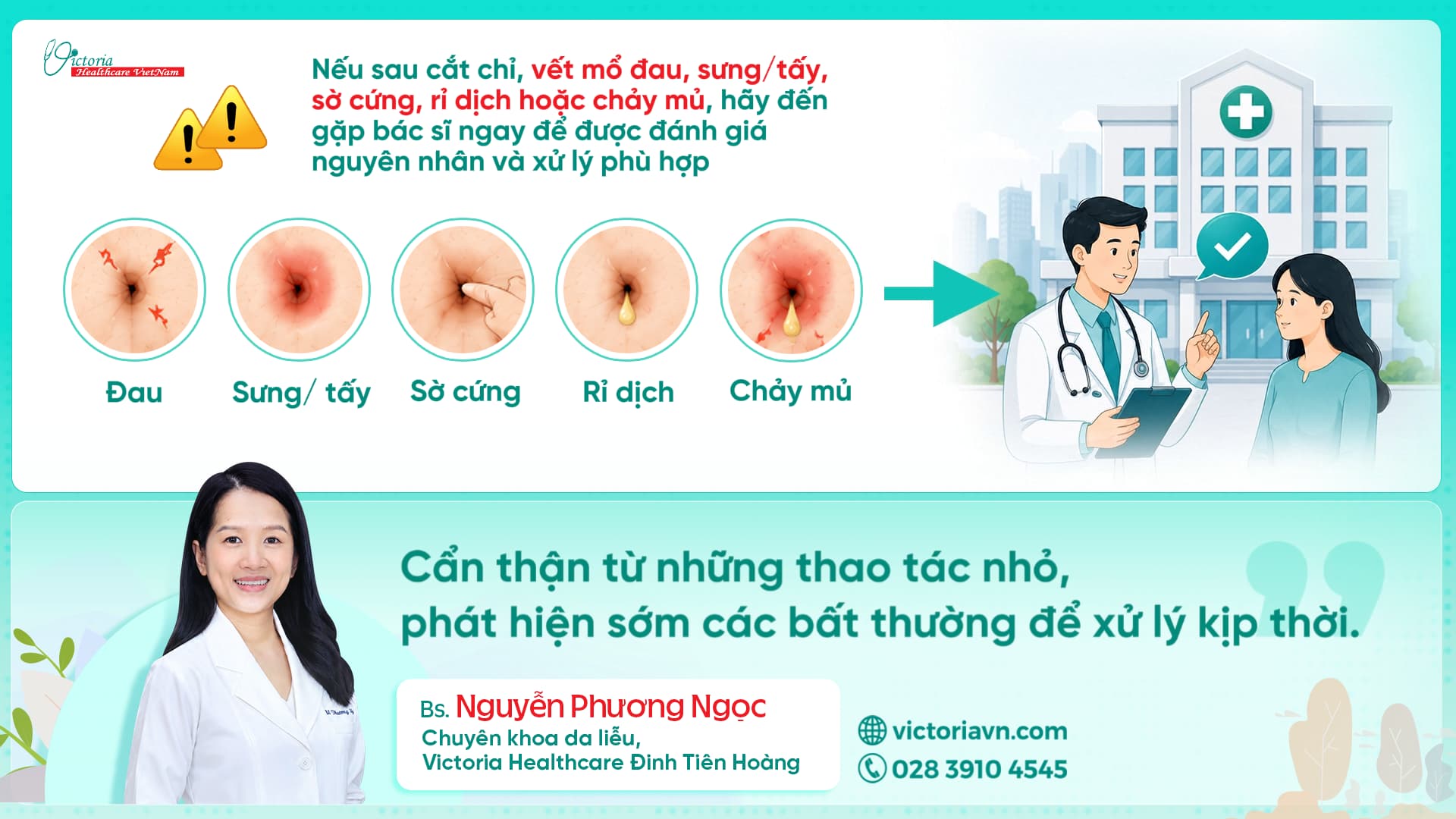 PHẪU THUẬT NỘI SOI Ở BỆNH VIỆN GẦN 1 THÁNG, VẾT MỔ BẤT NGỜ CHẢY MỦ