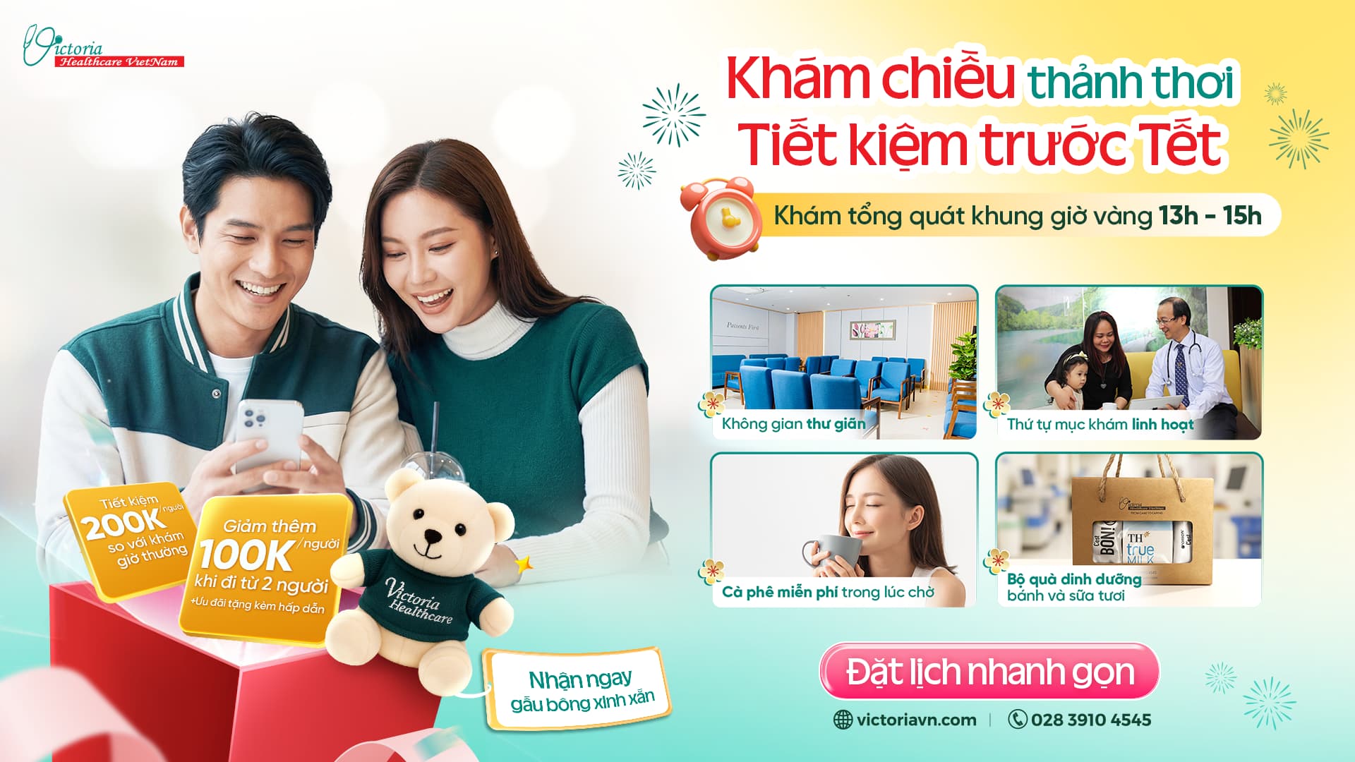 KHÁM TỔNG QUÁT GIỜ VÀNG TẠI VICTORIA HEALTHCARE: TIẾT KIỆM HƠN, THOẢI MÁI HƠN TRƯỚC TẾT