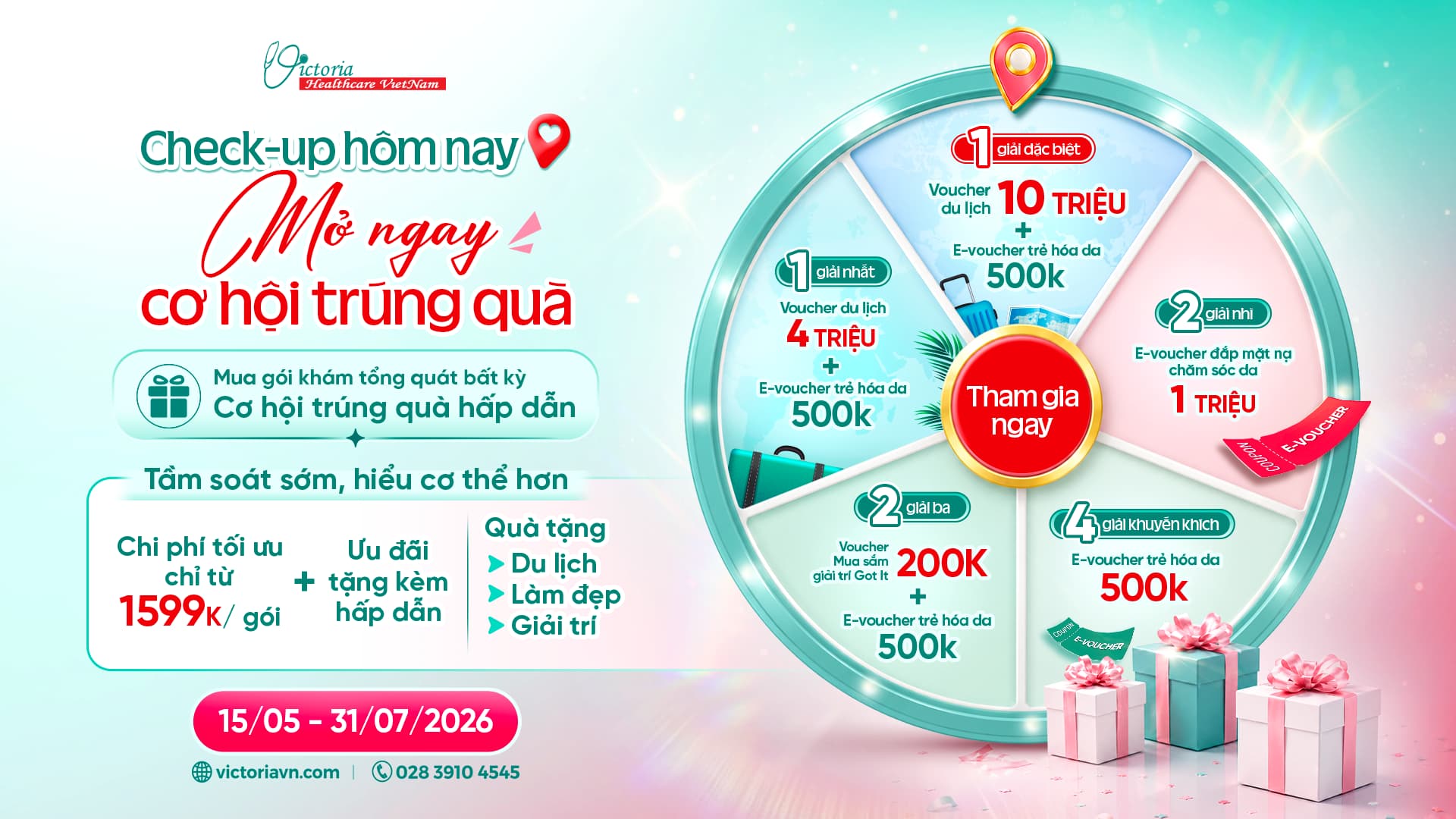 KHÁM TỔNG QUÁT - MỞ NGAY CƠ HỘI TRÚNG VOUCHER DU LỊCH TRỊ GIÁ 10 TRIỆU ĐỒNG