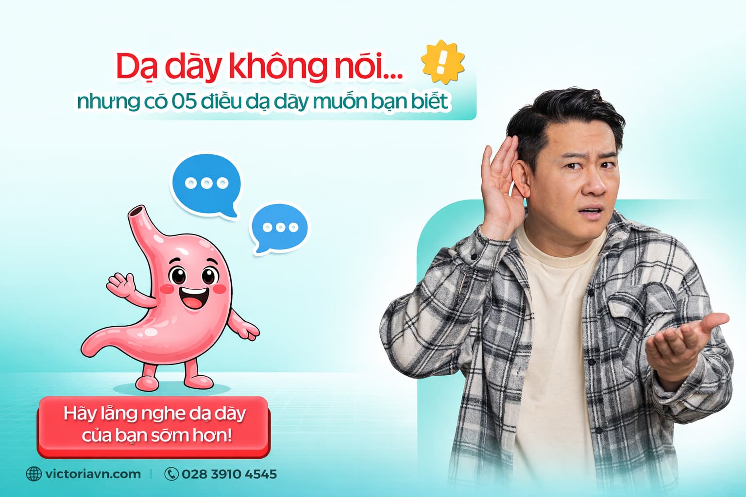 DẠ DÀY KHÔNG NÓI NHƯNG CÓ 05 ĐIỀU MUỐN BẠN BIẾT 