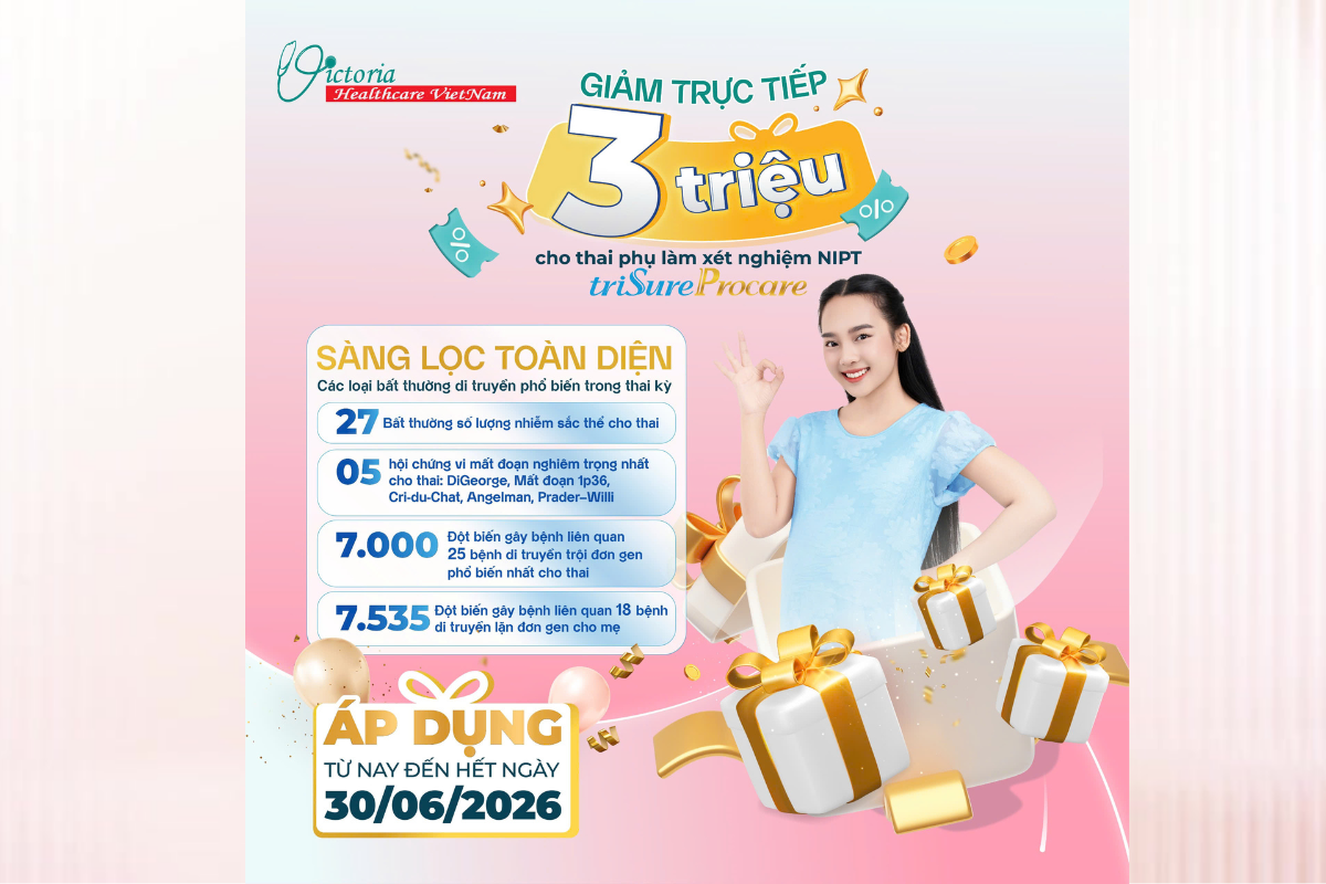 GIẢM NGAY 3.000.000Đ CHO MẸ BẦU LÀM NIPT TRISURE PROCARE