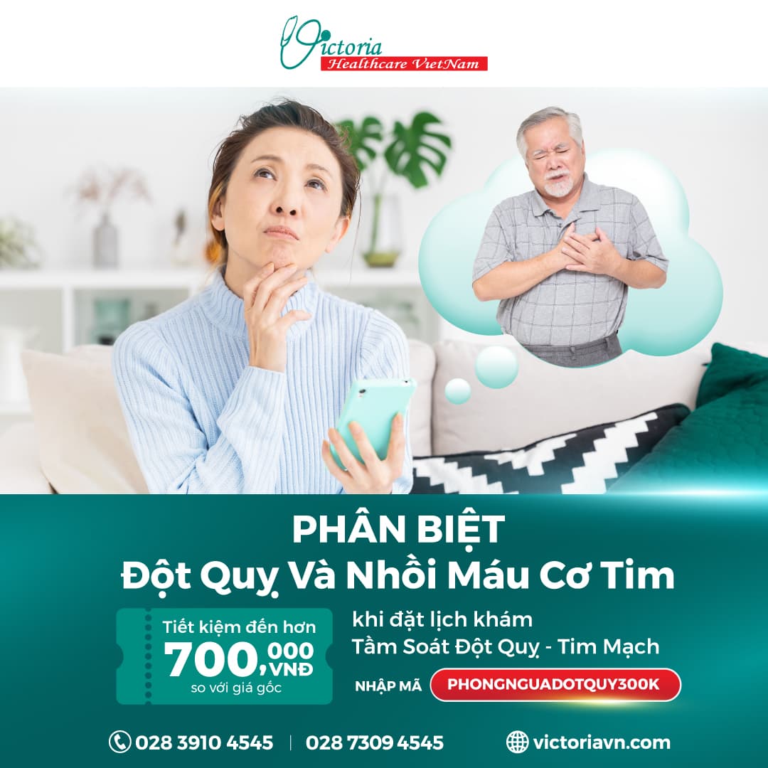 PHÂN BIỆT ĐỘT QUỴ (TAI BIẾN MẠCH MÁU NÃO) VÀ NHỒI MÁU CƠ TIM