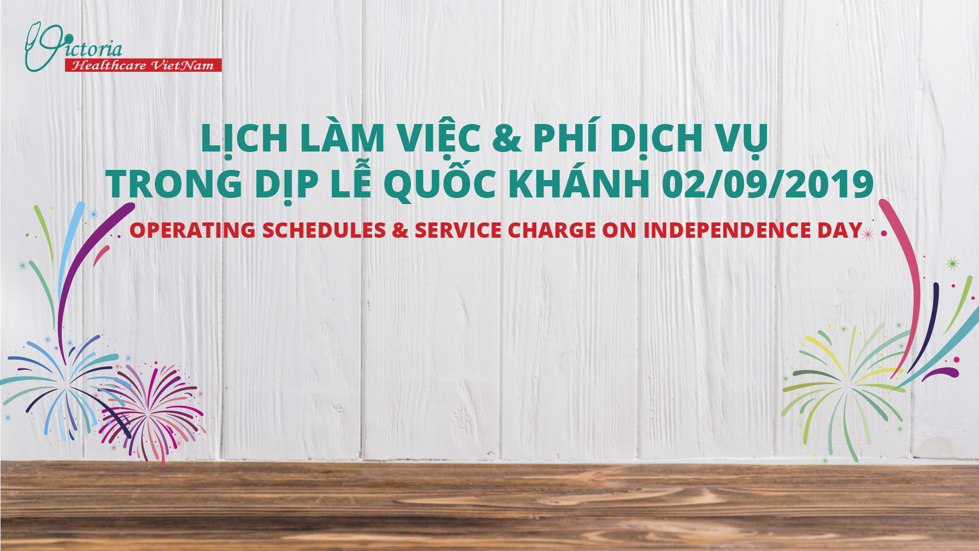 [Thông báo]: LỊCH LÀM VIỆC & PHÍ DỊCH VỤ TRONG DỊP LỄ QUỐC KHÁNH 02/09/2019 