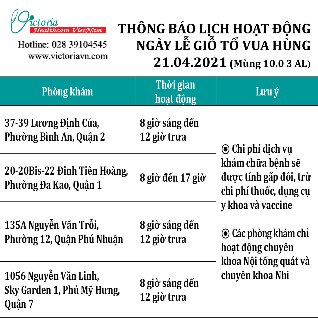 THÔNG BÁO LỊCH HOẠT ĐỘNG NGÀY LỄ GIỖ TỔ VUA HÙNG 21.04 (Mùng 10 tháng 03 AL)