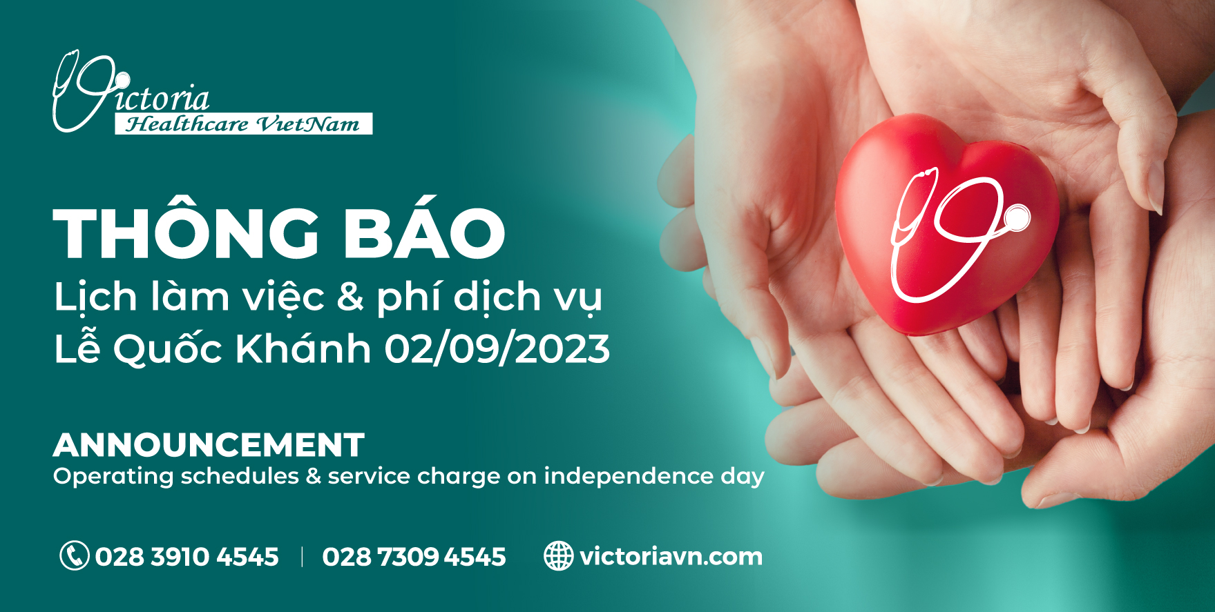 LỊCH LÀM VIỆC VÀ PHÍ DỊCH VỤ LỄ QUỐC KHÁNH 02/09/2023